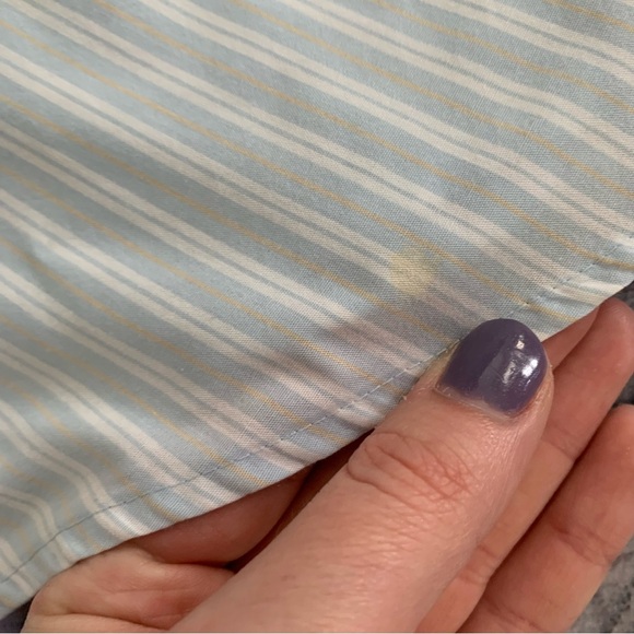 Vintage Napa Valley Blue Striped Embroidered Button Down Size M - Picture 7 of 10